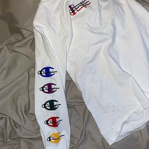 Men’s Champion Long Sleeve Shirt Color:White Size:Medium